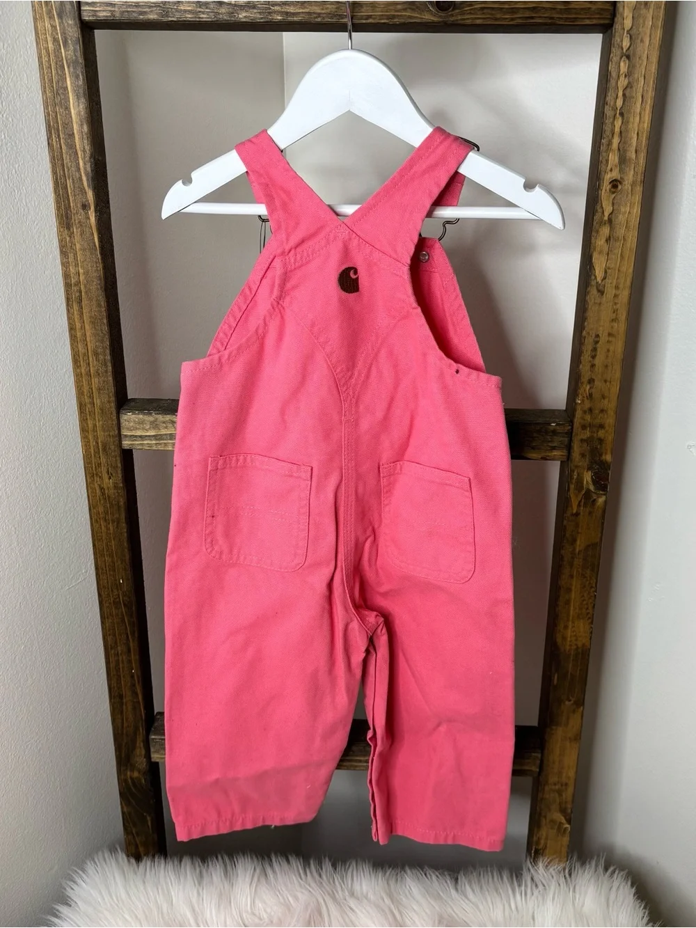 Carhartt Kids Pink Bib Overalls Size 12M